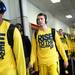 The Michigan basketball team makes their way into the locker room at the Georgia Dome before the Final Four in Atlanta on Saturday, April 6, 2013. Melanie Maxwell I AnnArbor.com